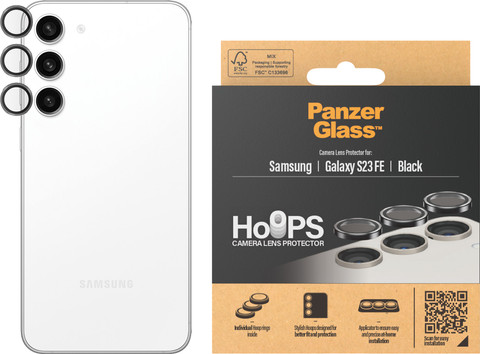 PanzerGlass Hoops Samsung Galaxy S23 FE Camera Lens Protector Glas samengesteld product