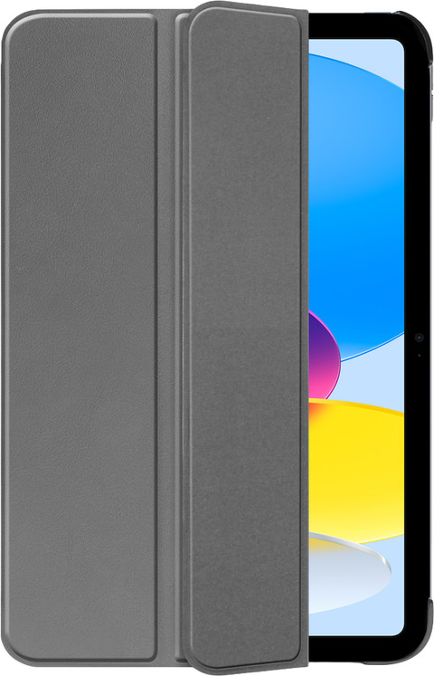 Just in Case Smart Tri-Fold Apple iPad (2022) Book Case Gray front