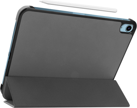 Just in Case Smart Tri-Fold Apple iPad (2022) Book Case Gray right side