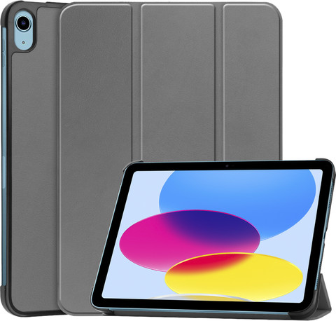 Just in Case Smart Tri-Fold Apple iPad (2022) Book Case Gray combined product