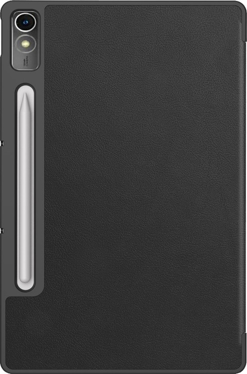 Just in Case Smart Tri-Fold Lenovo Tab P12 Book Case Black back