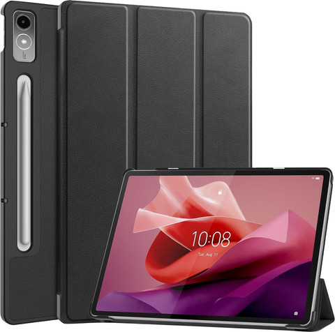 Just in Case Smart Tri-Fold Lenovo Tab P12 Book Case Black combined product