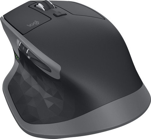 Logitech MX Master 2S Wireless Mouse Black (2024) left side