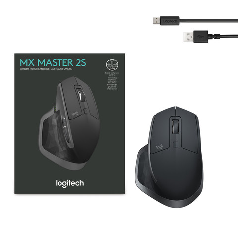 Logitech MX Master 2S Wireless Mouse Black (2024) product in use