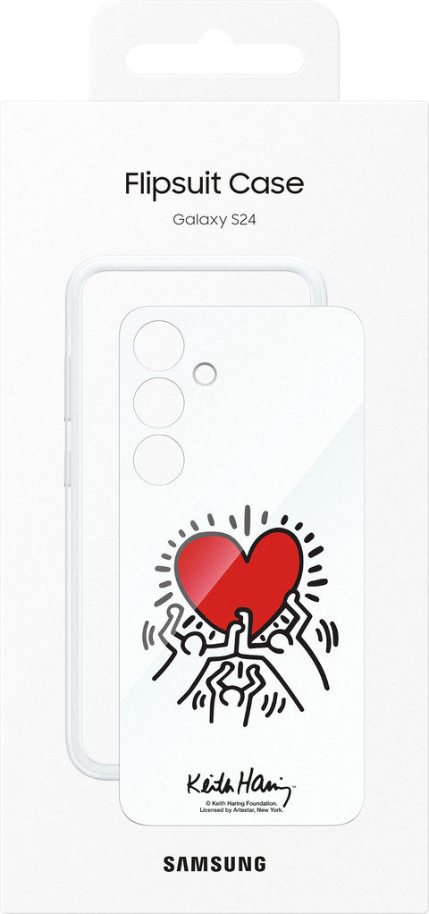 Samsung Galaxy S24 Keith Haring Suit Back Cover Transparent packaging