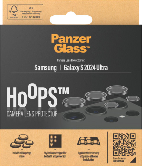 PanzerGlass Hoops Samsung Galaxy S24 Ultra Camera Lens Protector Glass product in use