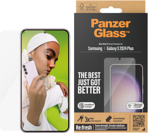 PanzerGlass Ultra-Wide Fit Samsung Galaxy S24 Plus Screenprotector Glas Main Image