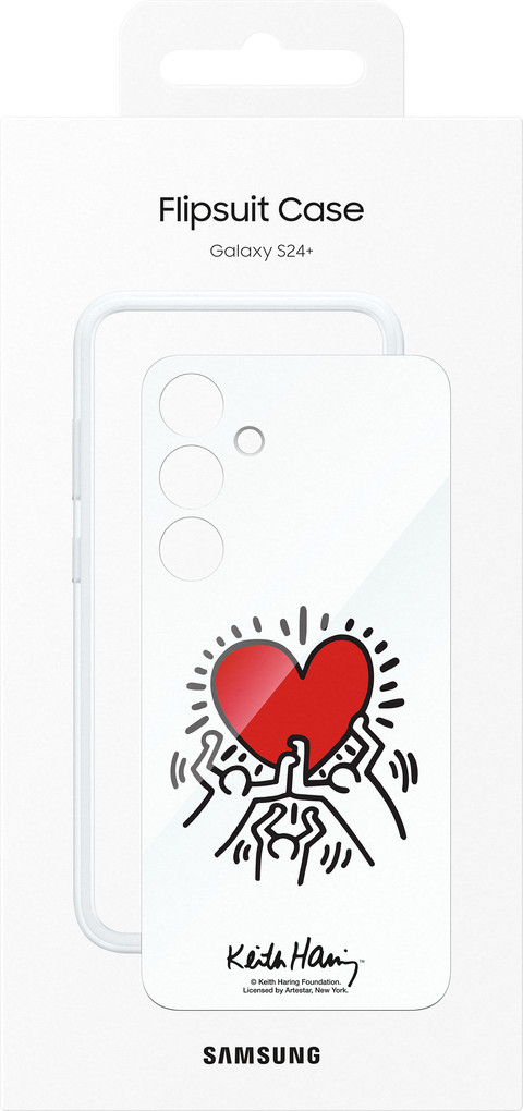 Samsung Galaxy S24 Plus Keith Haring Suit Backcover Transparent verpackung