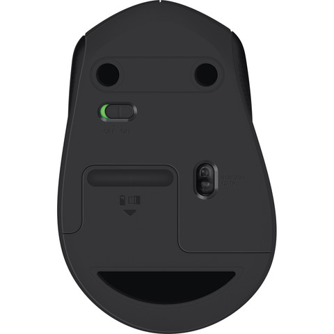 Logitech M330 Silent Plus Wireless Mouse Black bottom