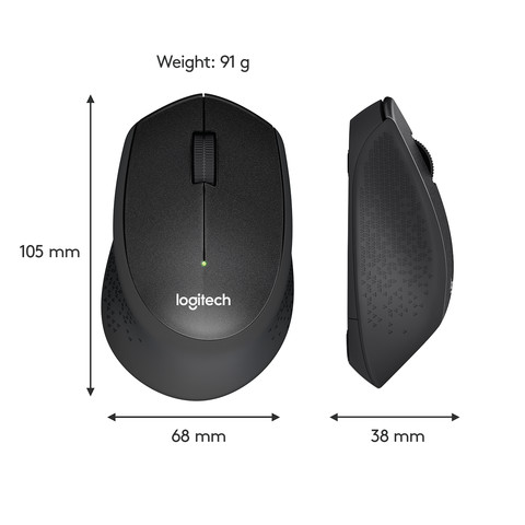 Logitech M330 Silent Plus Wireless Mouse Black visual supplier