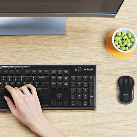 Logitech MK270 Wireless Keyboard and Mouse QWERTY product in use