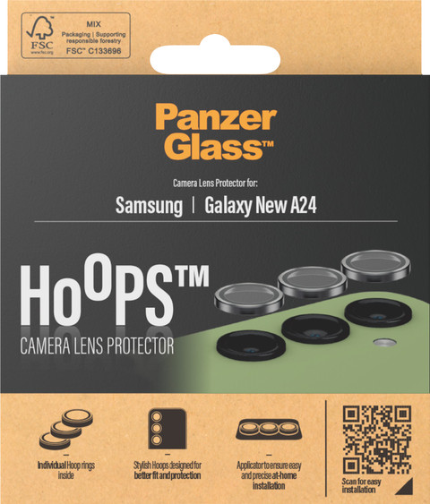 PanzerGlass Hoops Samsung Galaxy A25 Camera Lens Protector Glas verpakking