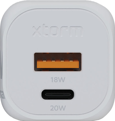 Xtorm Chargeur Rapide avec 2 Ports USB 20 W Blanc dessus