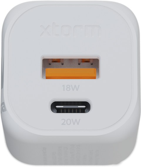 Xtorm Chargeur Rapide avec 2 Ports USB 20 W Blanc détail