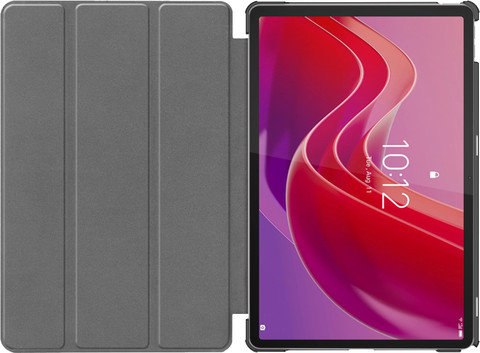 Just in Case Tri-Fold Lenovo Tab M11 Book Case Grijs voorkant