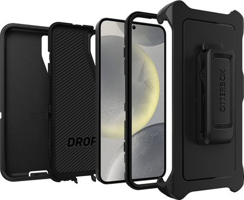 OtterBox Defender Samsung S24 Back Cover Black combined product