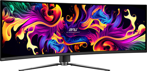 MSI MPG 491CQP QD-OLED côté gauche