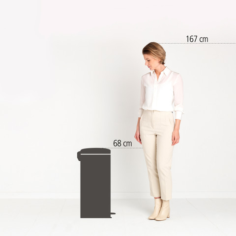 Brabantia NewIcon Poubelle à Pédale 30 Litres Satin Taupe visuel fournisseur