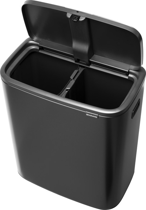 Brabantia Bo Touch Bin 2x 30L Confident Gray detail