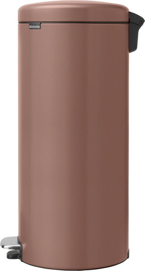 Brabantia NewIcon Poubelle à Pédale 30 Litres Satin Taupe côté droit