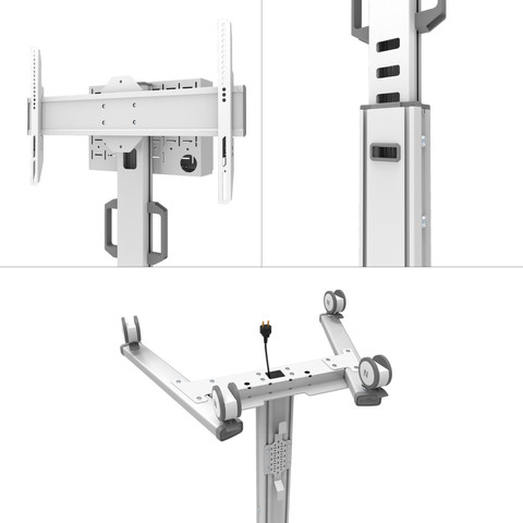 Neomounts MOVE Up FL50S-825WH1 mobiele vloersteun Wit detail