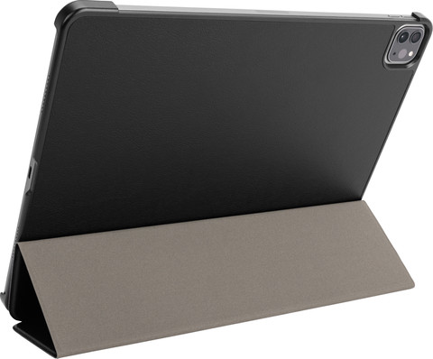 BlueBuilt Apple iPad Air 13 Zoll (2024) / Pro 12,9 Zoll (2022) Tri-Fold Book Case Schwarz rückseite