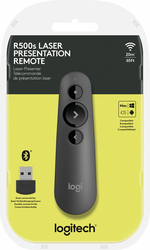 Logitech R500s Wireless Presenter packaging