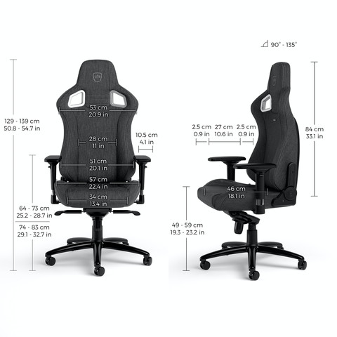 Noblechairs EPIC Gaming Stoel Textiel visual leverancier