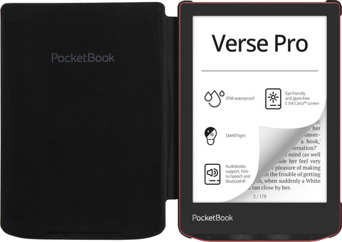 PocketBook Shell Verse / Verse Pro Zwart voorkant