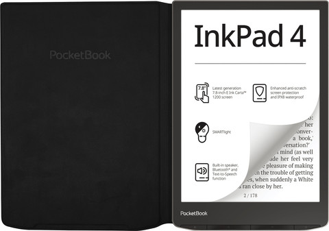 PocketBook Cover Flip InkPad 4 / Inkpad Color 3 Noir avant