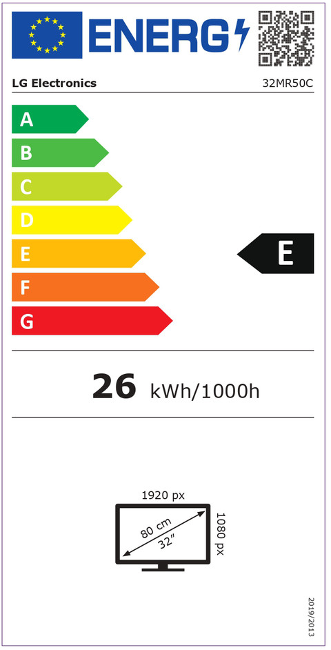 LG 32MR50C-B energielabel