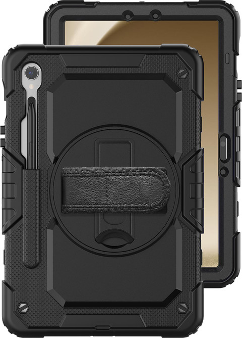 Just in Case Samsung Galaxy Tab S9/S9 FE Rotating Back Cover Black Main Image