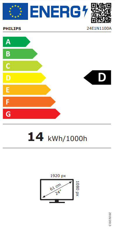 Philips 24E1N1100A/00 energielabel