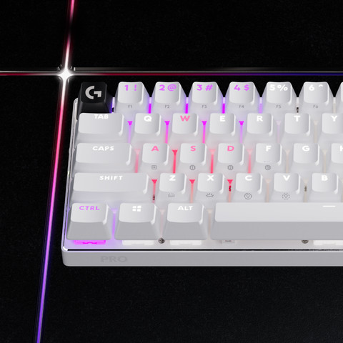 Logitech G PRO X 60 Mechanical Gaming Keyboard White QWERTZ detail