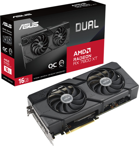 ASUS Dual Radeon RX 7800 XT OC 16GB packaging