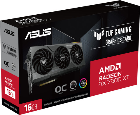 ASUS TUF Gaming Radeon RX 7800 XT OC 16 Go emballage