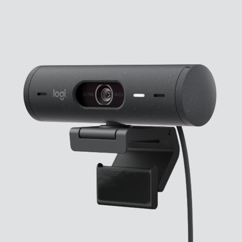 Logitech Brio 500 Full HD Webcam Grijs rechterkant