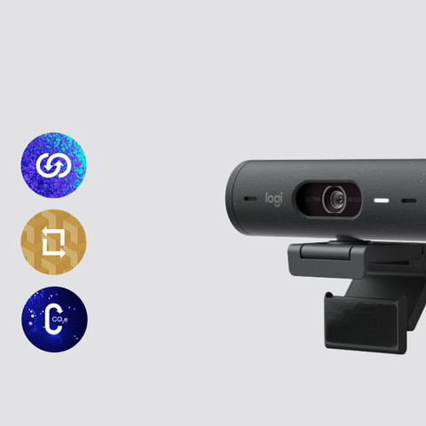 Logitech Brio 500 Full HD Webcam Grijs visual leverancier