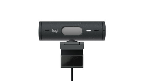 Logitech Brio 500 Full HD Webcam Grijs detail