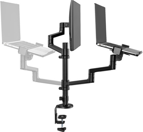 Neomounts NEXT Lite DS20-425BL2 Monitor and Laptop Arm Black left side