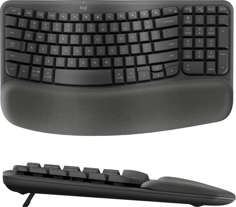 Logitech Wave Keys Draadloos Ergonomisch Toetsenbord QWERTY visual leverancier