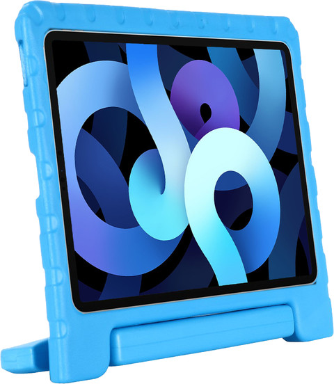 Just in Case Apple iPad Air 11 inch (2024) Kids Cover Blauw linkerkant