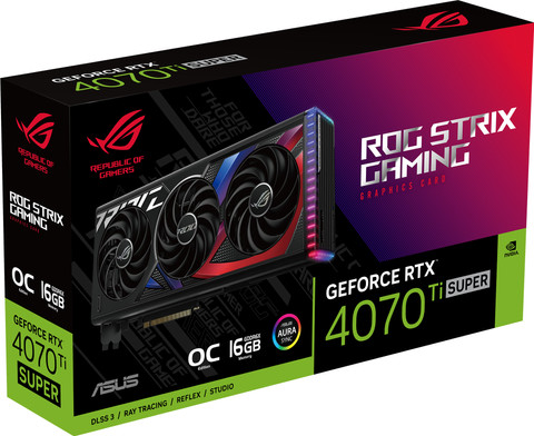 ASUS ROG Strix GeForce RTX 4070 Ti SUPER OC 16GB packaging