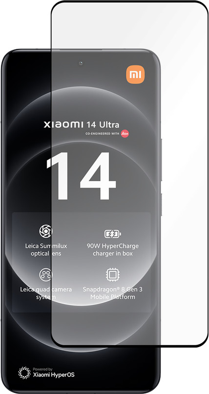 Just In Case Full Cover Xiaomi 14 Ultra Screen Protector Black Main Image