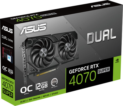 ASUS Dual GeForce RTX 4070 SUPER OC 12GB verpakking