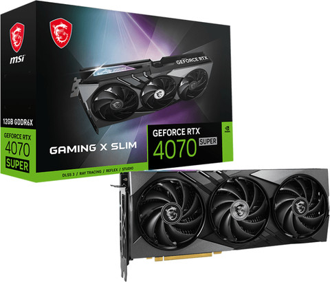 MSI GeForce RTX 4070 SUPER GAMING X SLIM 12GB packaging