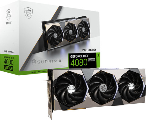 MSI GeForce RTX 4080 SUPER SUPRIM X 16GB verpackung