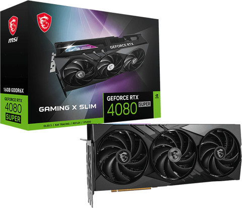 MSI GeForce RTX 4080 SUPER GAMING X SLIM 16GB packaging