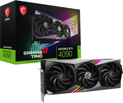 MSI GeForce RTX 4090 GAMING X TRIO 24GB verpackung