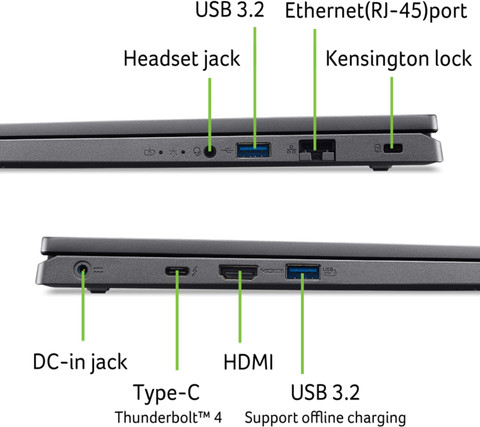 Acer Aspire 16 (A16-51GM-70ZA) AZERTY détail